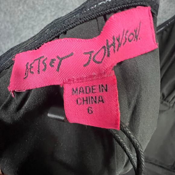 Betsey Johnson Black and Pink Polka Dot Midi Dress - Picture 15 of 16